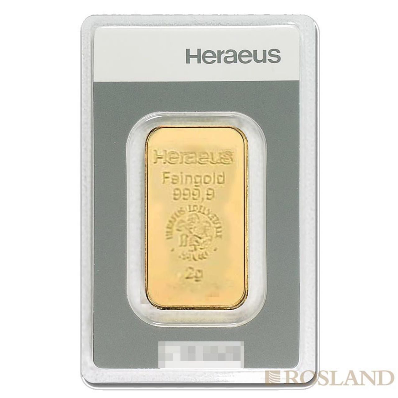 2 Gramm Goldbarren Heraeus Kinebar®